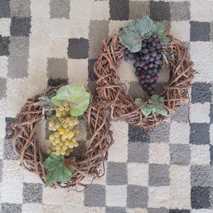 Set of 2 Grapevine Wreaths